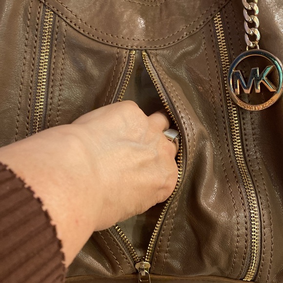 Michael Kors Brown Leather Tote Bag - Picture 7 of 10